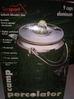 Texsport Aluminum 9 Cup Percolator -Camping & Hiking Sale 1220211601