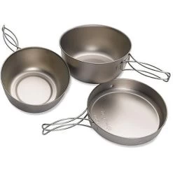 Snow Peak Titanium Cook Set, 3Pcs -Camping & Hiking Sale 660003