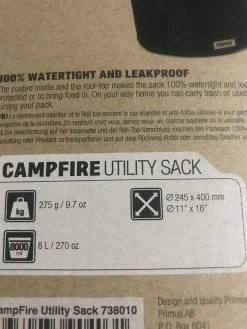 Primus Campfire Utility Sack -Camping & Hiking Sale IMG 0441
