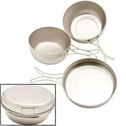Snow Peak Titanium Cook Set, 3Pcs -Camping & Hiking Sale OC 14