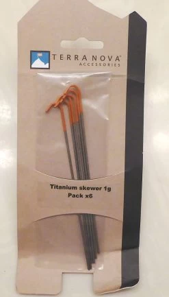 Terra Nova Titanium 1g Skewer Pegs -Camping & Hiking Sale P1000703