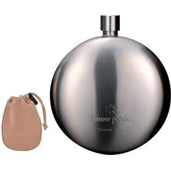 Snow Peak Titanium Curved Flask -Camping & Hiking Sale SPKTRF