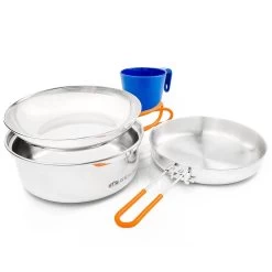GSI Outdoors Glacier Stainless Steel Mess Kit -Camping & Hiking Sale gsi outdoors glacier stainless 1 person mess kit