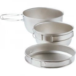 Snow Peak Titanium Cookset, 3 Piece -Camping & Hiking Sale l5387