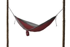 Grand Trunk Single Parachute Nylon Hammock -Camping & Hiking Sale opplanet grand trunk single parachute nylon hammock crimson charcoal main