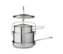 Primus CampFire Cookset S/S - Large -Camping & Hiking Sale opplanet primus campfire large cookset stainless steel
