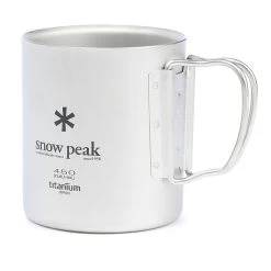 Snow Peak Ti-Double 450 Cup -Camping & Hiking Sale snow peak 450ml titanium double walled mug
