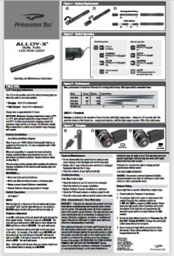 Princeton Tec Alloy-X -Camping & Hiking Sale tec full page instructions